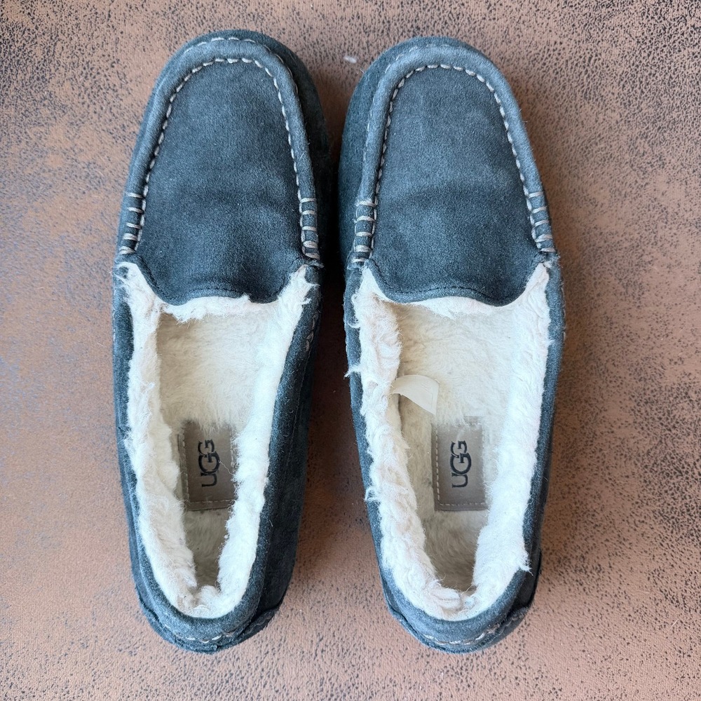UGG Ansley Suede Slippers Blue Teal Moccasin Loafers Womens Size 9 - Picture 5 of 7